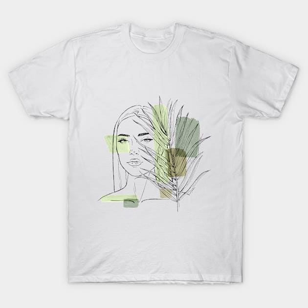 tropical girl T-Shirt by Lesja Gost art